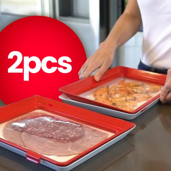 Clever Tray – tavă pentru conservarea alimentelor (2 buc)