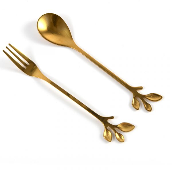 Set Golden Leaf – Set profesional pentru ceai/cafea sau deserturi (8 piese)